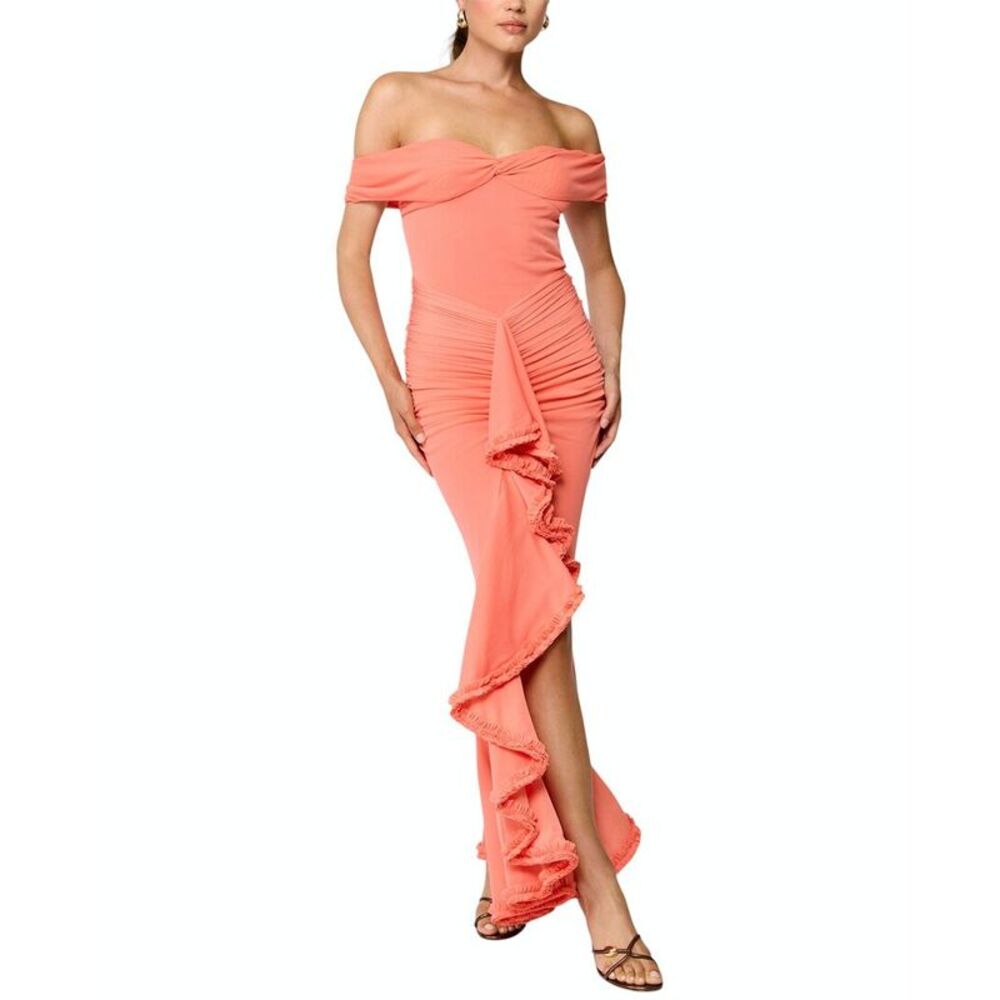 Line & Dot Womens Soller Maxi Dress, Coral